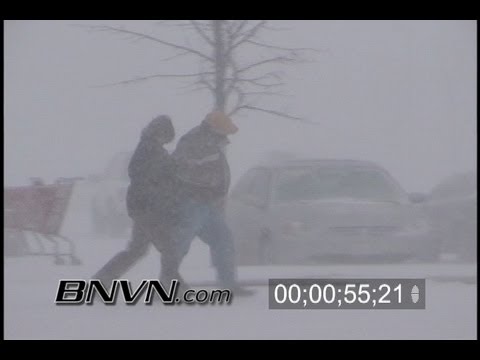 2/11/2003 Blowing Snow Storm Stock Video