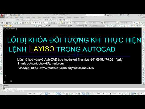 Lỗi lệnh LAYISO bị khóa đối tượng trong AutoCAD