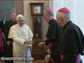 February 2010: Pope visits homeless center and meets Irish bishops to confront sexual abuses