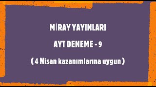Mi̇ray Ayt Deneme - 9