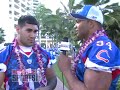 Title:Quick Hits at the Pro Bowl with Brendon Ayanbadejo and Lofa Tatupu Description:Seattle Star Lofa Tatupu takes it easy with Brendon Ayanbadejo at the NFL Pro Bowl.<br /><br />Go to www.mouthpiecesports.com for more coverage