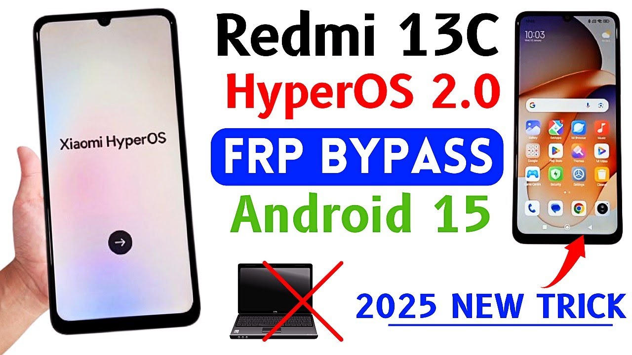 Xiaomi Redmi 13C HyperOs 2.0 Frp Bypass Without PC Xiaomi Redmi 13C HyperOs 2.0 Frp Bypass Without PC