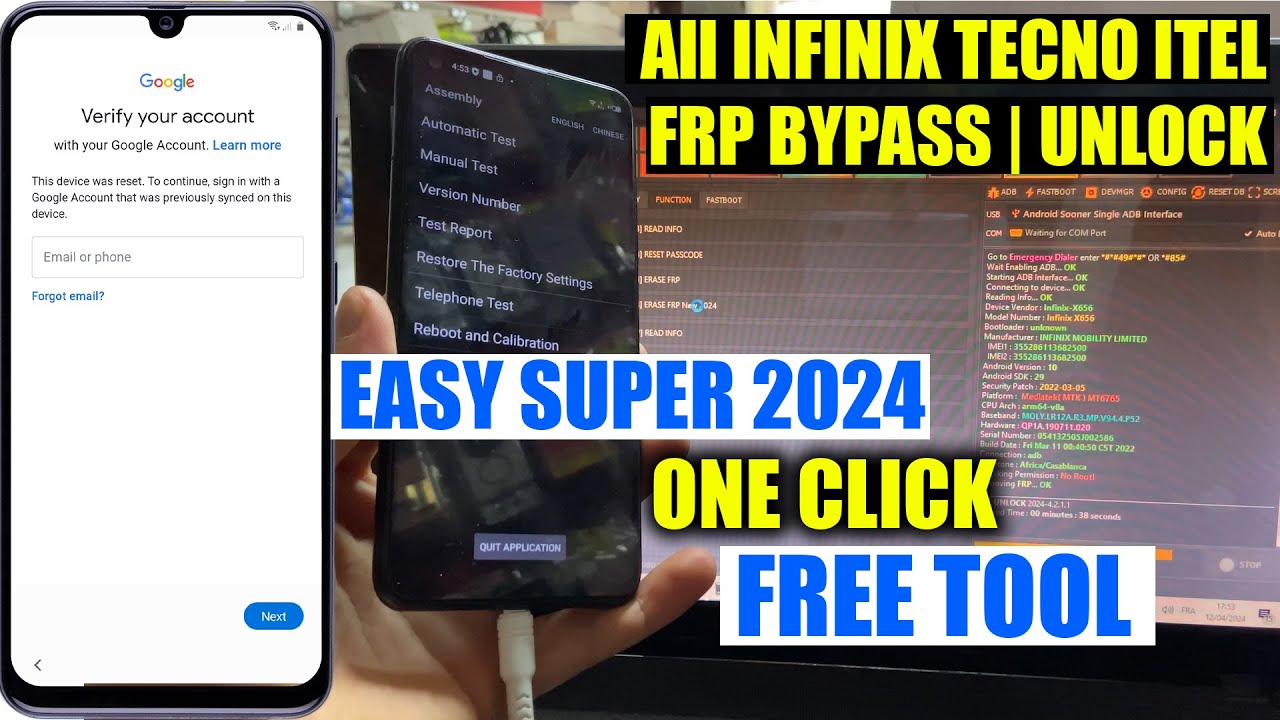 All Infinix, Tecno, Itel FRP Bypass 2024 Google Account All Infinix, Tecno, Itel FRP Bypass 2024 Google Account