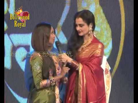 Rekha Asha Bhosle Asha Parekh & others at Marathi Taraka 100th...