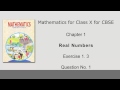 Ex 1.3: Q.1 : Prove that square root of 5 is irrational - Ch 1 | Class Xth Math for CBSE Students