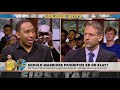 The Warriors plan to offer injured Klay and KD max contracts – Brian Windhorst | First Take