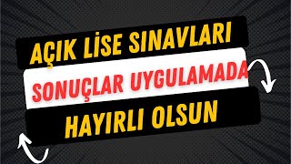 Açık Lise 3. Dönem Sınav Sonuçları Açıklandı