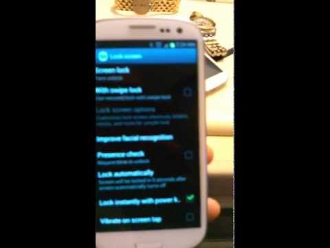How to setup Face recognition Screen lock in Samsung Galaxy S3 Phone How to setup Face recognition Screen lock in Samsung Galaxy S3 Phone