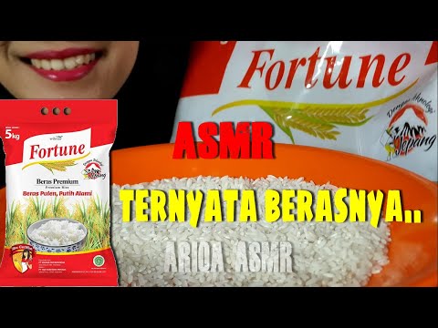 RAW RICE EATING - MAKAN BERAS PREMIUM MERK FORTUNE