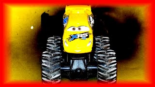 Pixar Cars Customs Monster Truck Xrs Cruz Ramirez With Mater And The Tractor From Cars