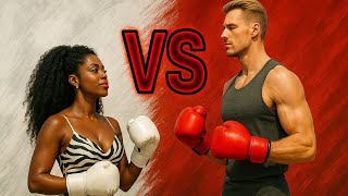 Skatepark Undercut Unexpected Playful Girl Win In Mixed Theater Boxing Fight