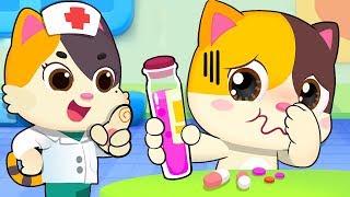Bayi Kucing Sakit Tidak Mau Minum Obat | Lagu Anak-anak | BabyBus Bahasa Indonesia