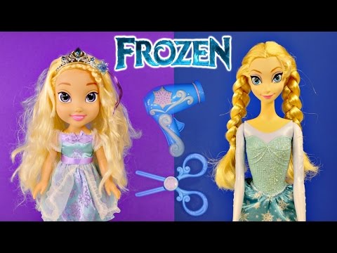 NEW Frozen Easy Styles Elsa Doll How To Change Elsas Hair Clips...