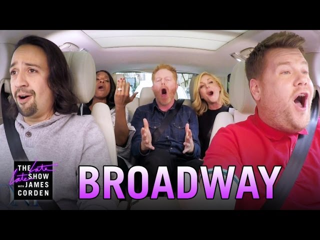 James Corden Drives In New York Traffic With Lin-Manuel Miranda, Audra McDonald, Jesse Tyler Ferguson, Jane Krakowski - Video