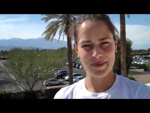 Ana イバノビッチ answers fan questions at BNP Paribas Open