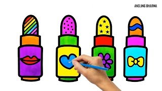 Menggambar Dan Mewarnai Lipstik Untuk Anak - Anak