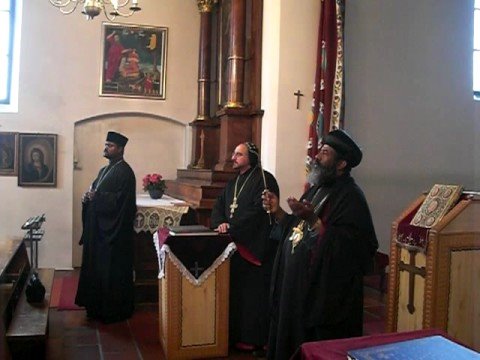 Abune Melketsedek, bishop of the Ethiopian Orthodox Church at the St