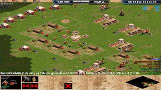 AOE Luyện Tập 4vs4 Random Hà Nội 2 vs Thầu + Hà Nội 1 22-9-2017