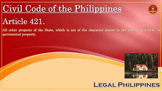 Patrimonial Property Definition Civil Code Article 421