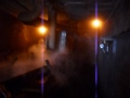 Dry fog dust suppression system at vibrato feeder