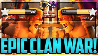 AN EPIC WAR! Clash of Clans Clan War League CONFRONTATION!