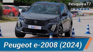 Peugeot e-2008 2024 - Maniobra de esquiva (moose test) y eslalon | km77.com