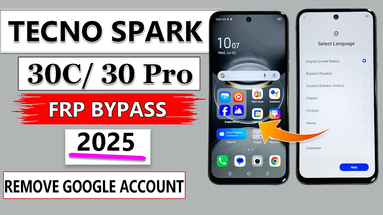 100% WORKING Tecno Spark 30C / 30 Pro Google Account 100% WORKING Tecno Spark 30C / 30 Pro Google Account