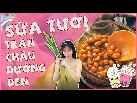 Thủy Tiên lần đầu làm sữa tươi Trân Châu Đường Đen cho Công Vinh và Bánh Gạo (LIFESTYLE)
