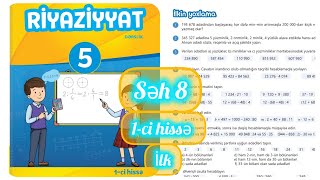 5-Ci Sinif Riyaziyyat Dərslik Səh 8. 1-Ci Hissə. İlkin Yoxlama