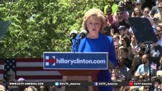 Hillary Clinton holds campaign rally