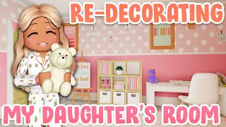 RE-DECORATING MY DAUGHTER'S BEDROOM 🎨🖌️ | Bloxburg Roblox