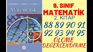 9. Sınıf Meb Matematik Kitabı Sayfa 88 89 90 91 92 93 94 95 Ölçme Ve Değerlendi̇rme 2. Ki̇tap