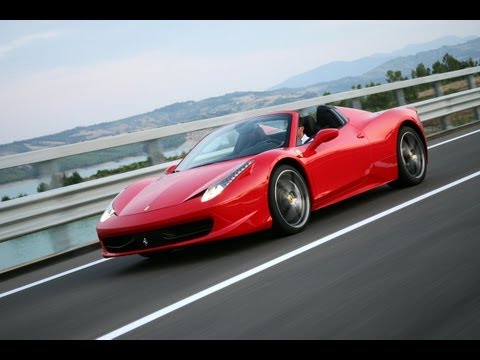 Topless Italian Beauty 2012 Ferrari 458 Spider