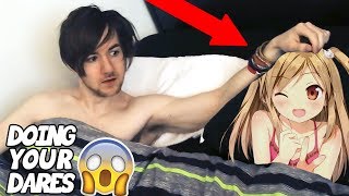 SLEEPING WITH AN ANIME GIRL | Doing Your Dares #4