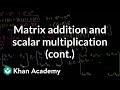 Thumbnail image for More on Matrix Addition and Scalar Multiplication