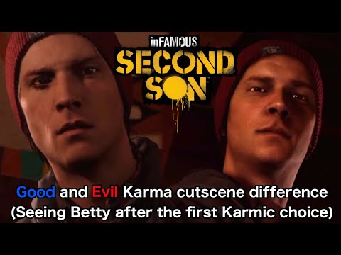 inFAMOUS Second Son: Good and Evil Karma cutscene difference (seeing Betty after first Karma choice)