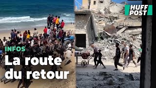 Les Images Saisissantes Des Palestiniens Sur Le Chemin Du Retour Après Le Cessez-Le-Feu