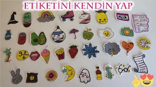 Evde Kolay Sticker Etiket Nasıl Yapılır Dıy Şeffaf Dosyadan El Yapımı Sticker Örnekleri