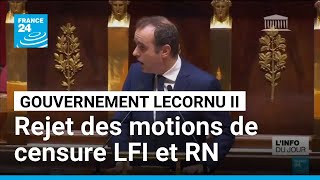 Gouvernement Lecornu Ii Rejet À Lemblée Nationale Des Motions De Censure Lfi Et Rn
