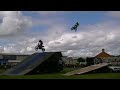 FMX Huge In the Air and Tail Whip in Realtime and Slow Motion at the Extreme Stunt Show