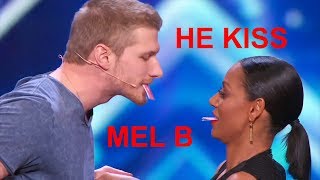 Sexy Magician KISS MEL B and CRY! EMOTIONAL AUDITION HD