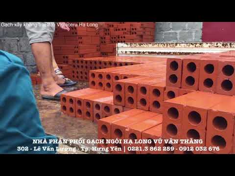 Gạch xây không trát Viglacera Hạ Long 2 lỗ | Gạch ngói Hạ Long | www.gachngoihalong.vn