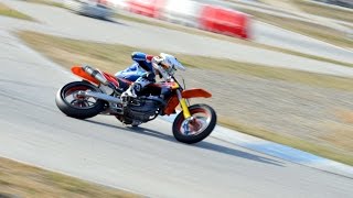 Russian sliding with KTM 450 SMR in Circuit d'Osona, Vic, Spain Russian sliding with KTM 450 SMR in Circuit d'Osona, Vic, Spain