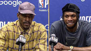 Jimmy Butler & Buddy Hield Talk Game 1 Win Vs Timberwolves, Full Postgame Interview