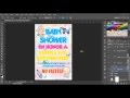 COMO HACER UNA INVITACION PARA UN BABY SHOWER CON PHOTOSHOP