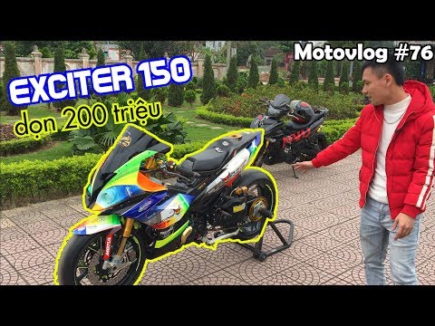 Review Exciter 150 độ 200 triệu, đầu BMW, đuôi Ducati, khủng nhất Miền Bắc | Motovlog 76
