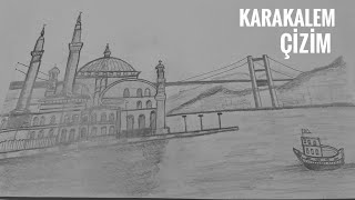 💕 KARAKALEM ÇİZİM - CAMİ ÇİZİMİ TEMEL SEVİYE BASİT KARAKALEM İSTANBUL