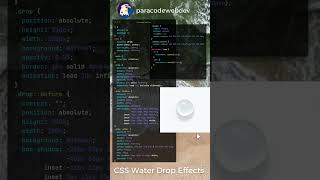 Professional Water Drop Animation Effects With Html & Css