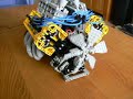 Working Lego V8, 32 valve engine