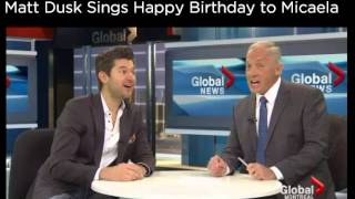 Matt Dusk Sings Happy Birthday To Micaela Fitness
